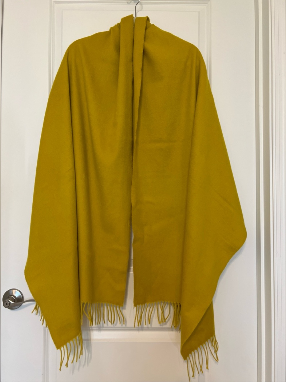 Mustard yellow large cashmere wrap/ scarf/ shawl 81” x 40” great
